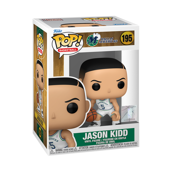 Funko Pop! NBA Dallas Mavericks: Jason Kidd (Rookie Season) #195 with retail box