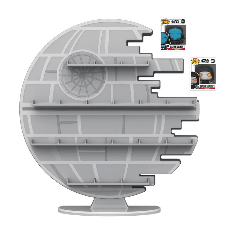 Funko Bitty Pop Star Wars Death Star Display Shelf with Emperor Palpatine and electrified Darth Vader