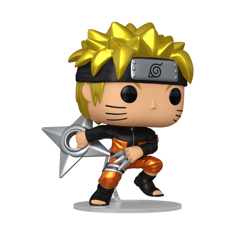 Funko Pop Naruto Shippuden Naruto Uzumaki metallic Chase number 1843 in box