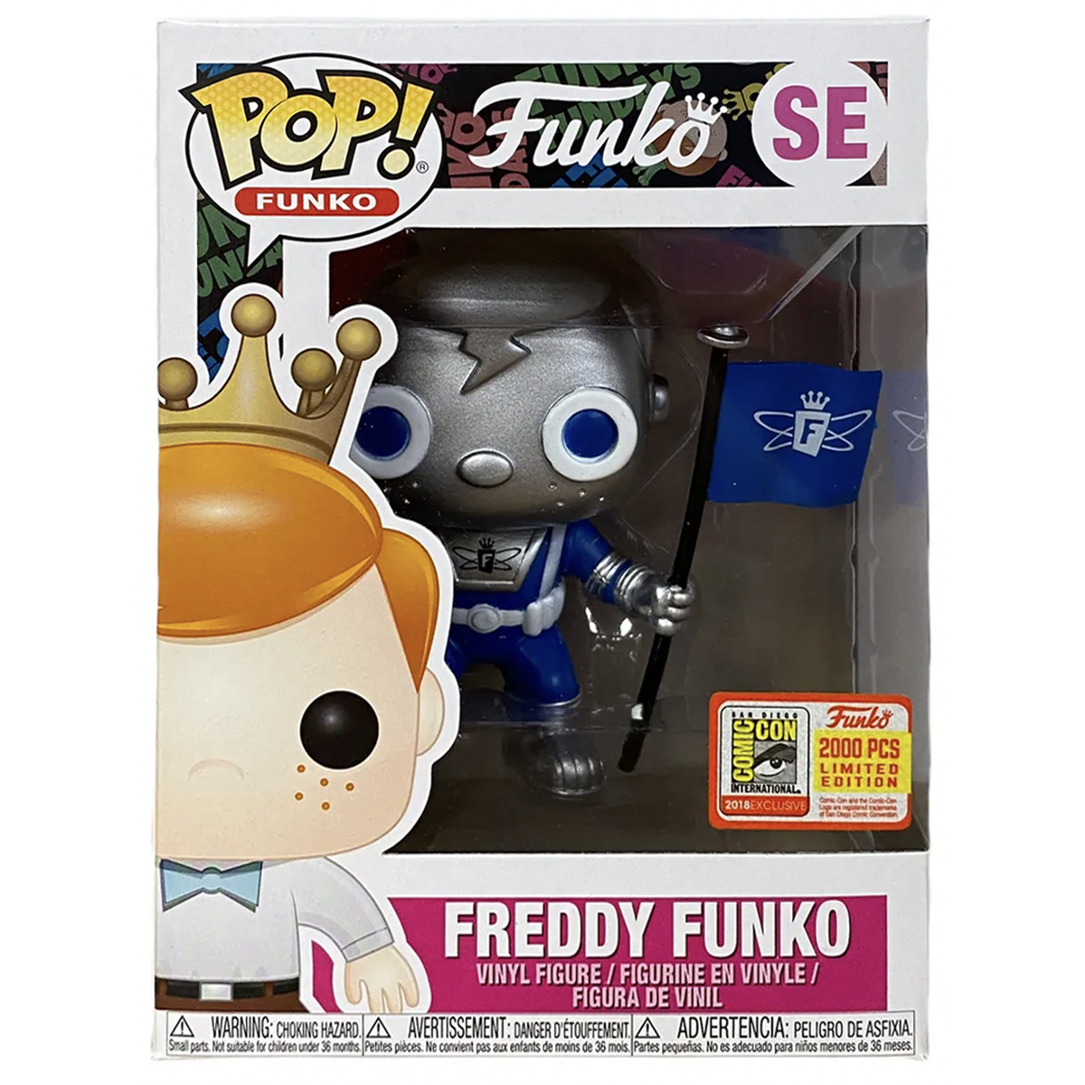 Funko Pop! Funko: Freddy Funko Space Robot (Silver and Blue) (2018 San Diego Comic-Con) (Limited Edition 2,000 Pieces) #SE