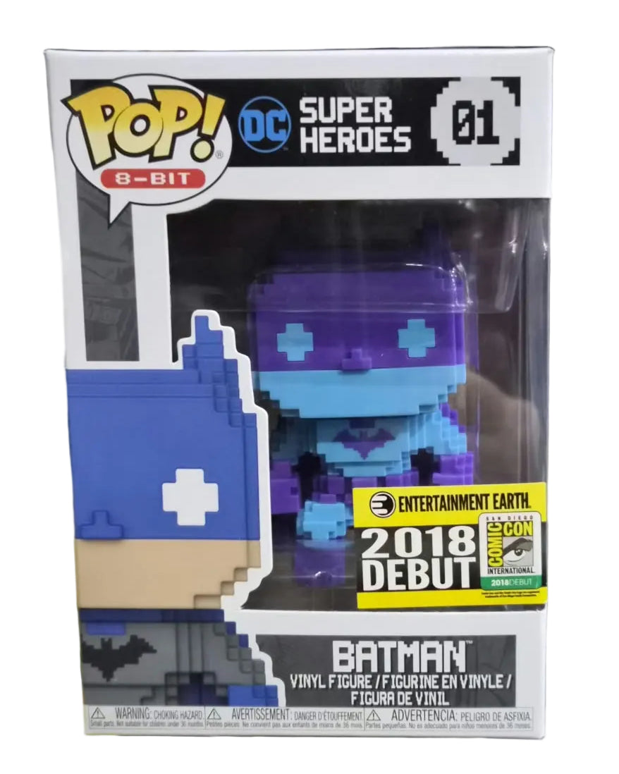 Funko Pop! 8-Bit Super Heroes: Batman (Entertainment Earth Exclusive, 2018 San Diego Comic-Con) #01