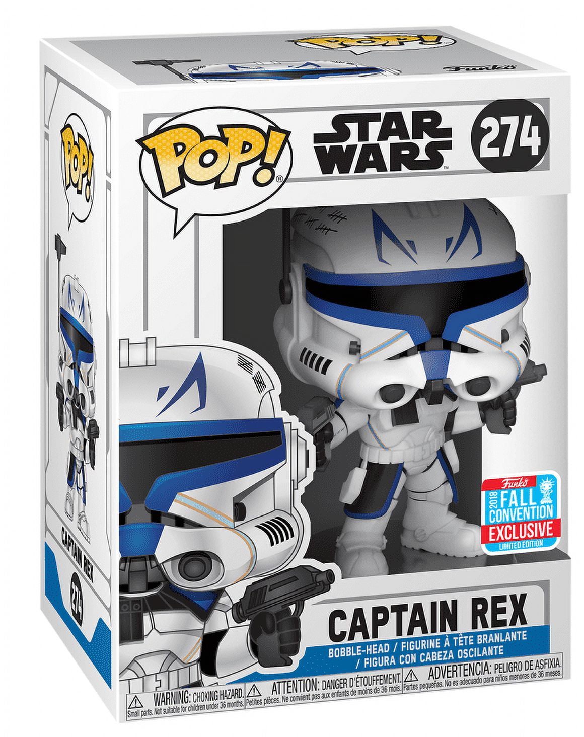 Funko Pop Captain Rex 274 2018 Fall Convention Exclusive in box