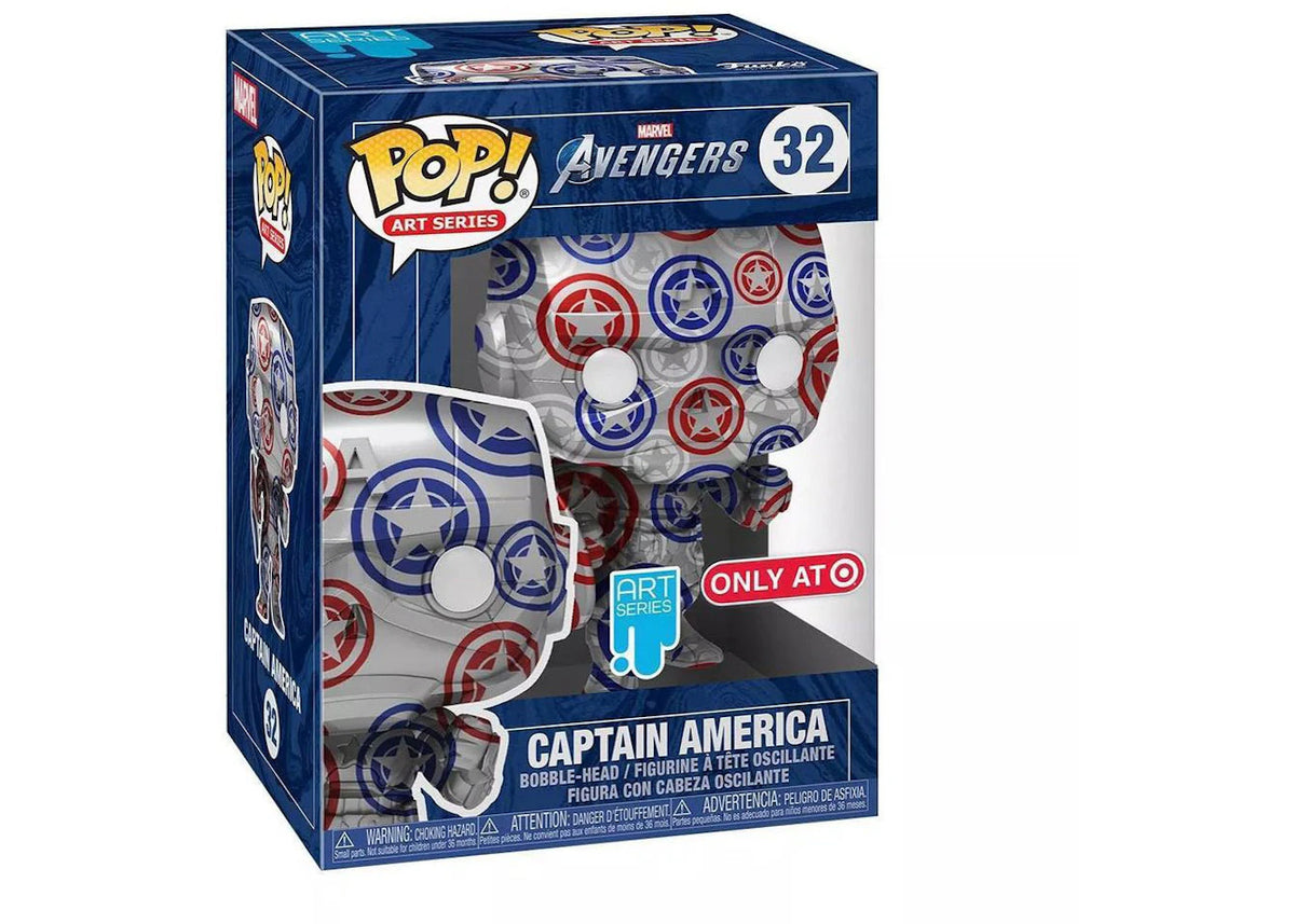 Funko Pop! Avengers: Captain America (Target Exclusive) [Art Series] #32 (Hard Stack Included)