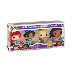 Funko Pop! Disney Princess: Ariel / Jasmine / Rapunzel / Moana (Glows) [4-Pack]