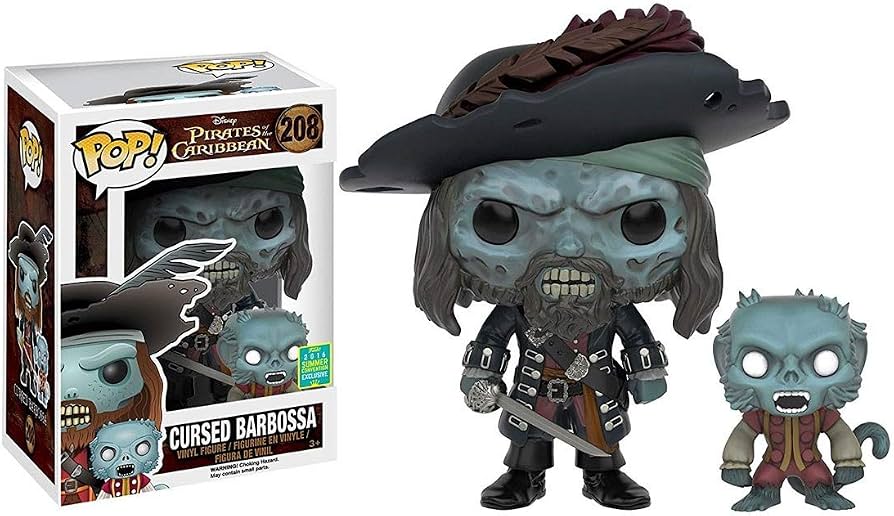 Funko Pop! Pirates of the Caribbean: Cursed Barbossa (2016 Summer Convention) #208 (small bump on top corner)