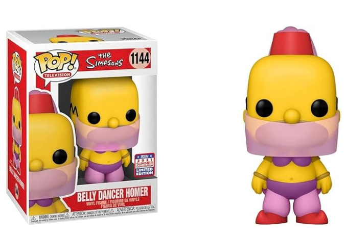 Simpsons - Homer (Belly Dancer) Funkon 2021 Summer Convention Exclusive Pop! #1144