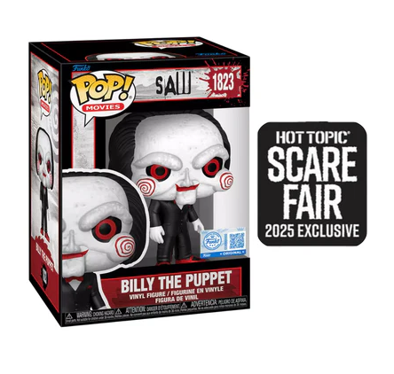 Funko Pop! Movies: Saw - Billy The Puppet #1823 [2025 Hot Topic Scare Fair Exclusive - Limited 9,500pcs]