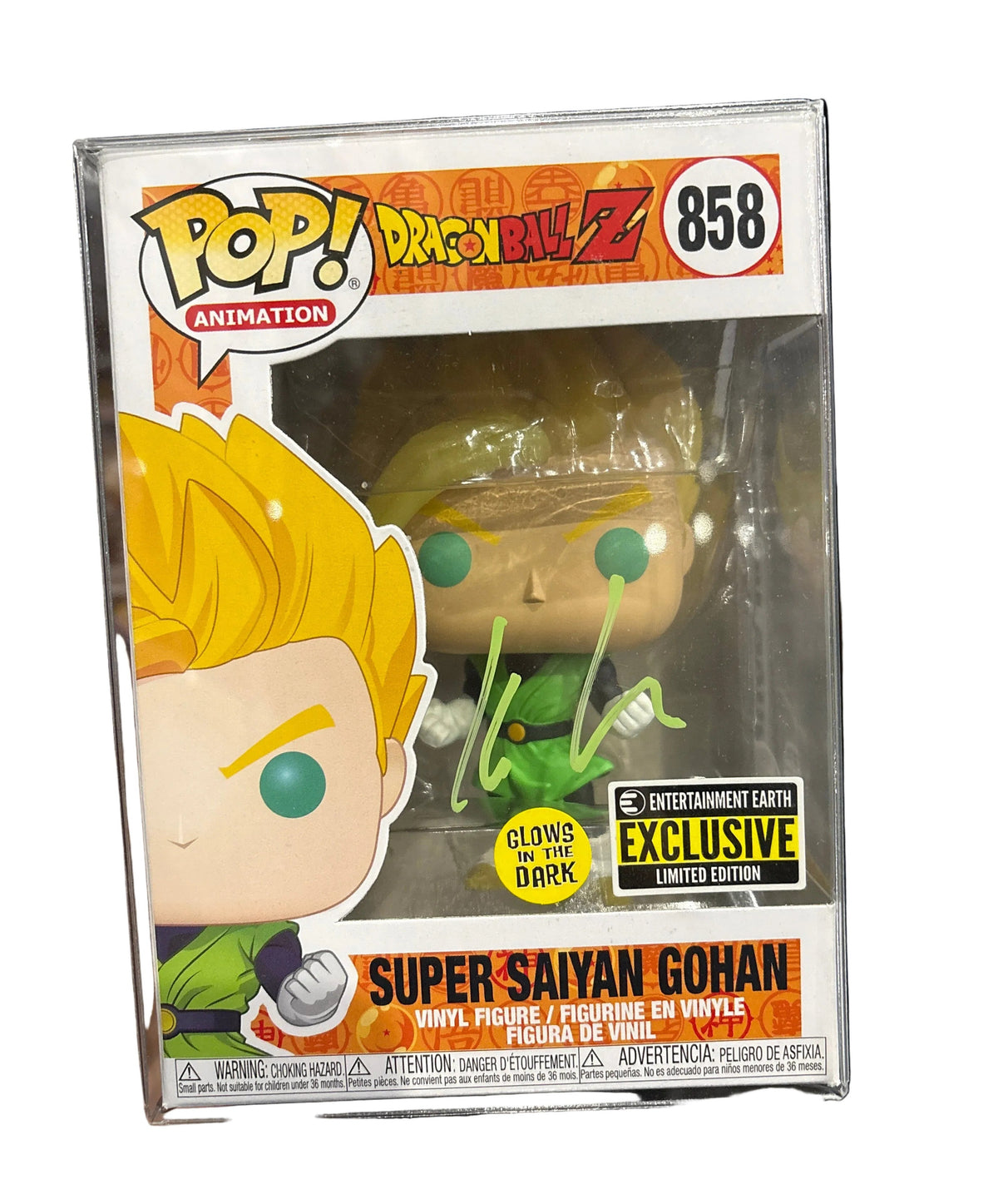 Funko Pop! Super Saiyan Gohan (Glows - Limited Edition) [Signed by Kyle Hebert - COA] #858