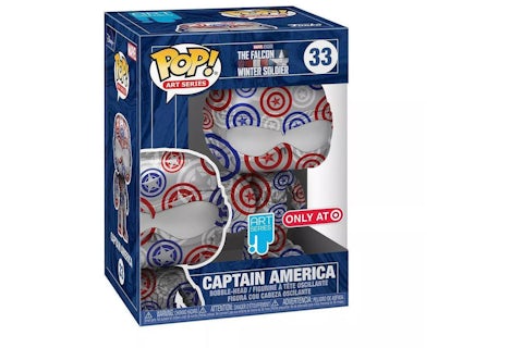 Funko Pop! The Falcon and the Winter Soldier: Captain America (Target Exclusive) [Art Series] #33 (Hard Stack Included)