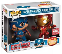 Funko Pop Marvel Civil War 2-Pack Captain America & Iron Man Exclusive