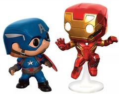 Funko Pop Marvel Civil War 2-Pack Captain America & Iron Man Exclusive