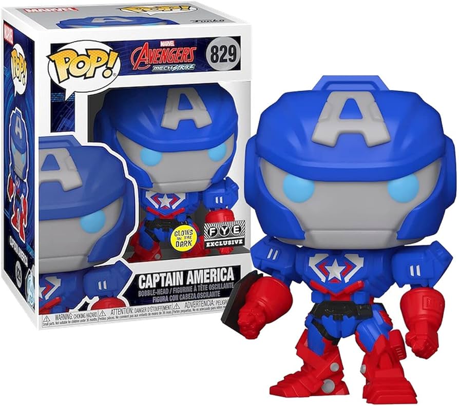Funko Pop! Captain America (Glows in the Dark) [FYE Exclusive] #829