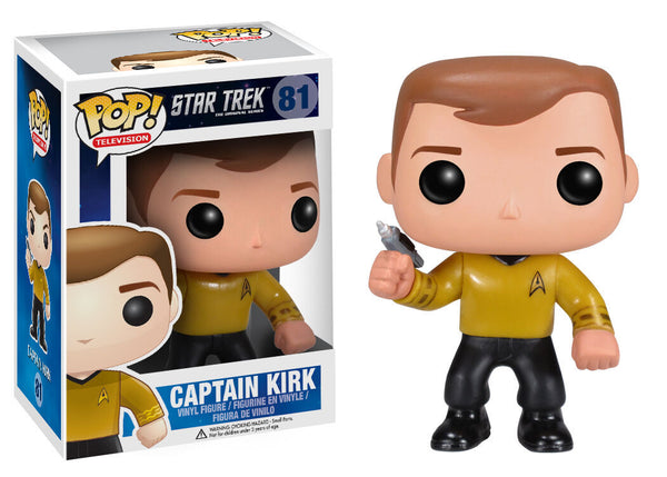 Funko Pop! Star Trek: Captain Kirk #81 (sticker residue) some box damage