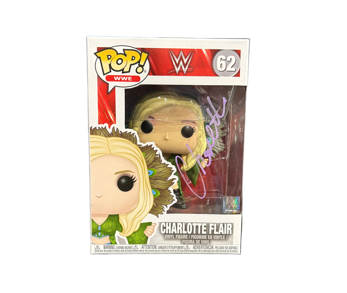 Funko Pop! Charlotte Flair (Signed by Charlotte Flair - COA) #62