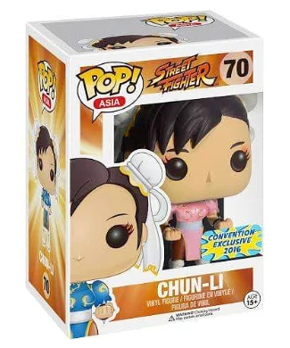 Funko Pop! Street Fighter Asia 70 Pink Chun-Li 2016 Convention Exclusive 16 + PP