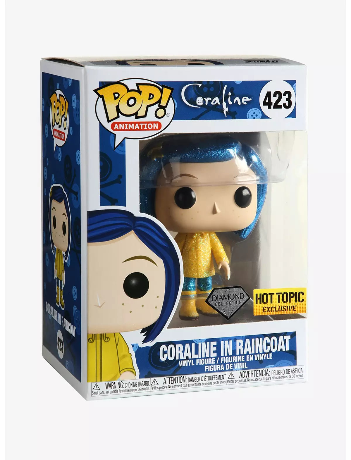 Funko Pop! Coraline in Raincoat (Diamond Collection) [Hot Topic Exclusive] #423