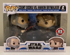 Gamestop Exclusive Clone Wars Count Dooku vs. Anakin Skywalker Funko Pop 2 Pack
