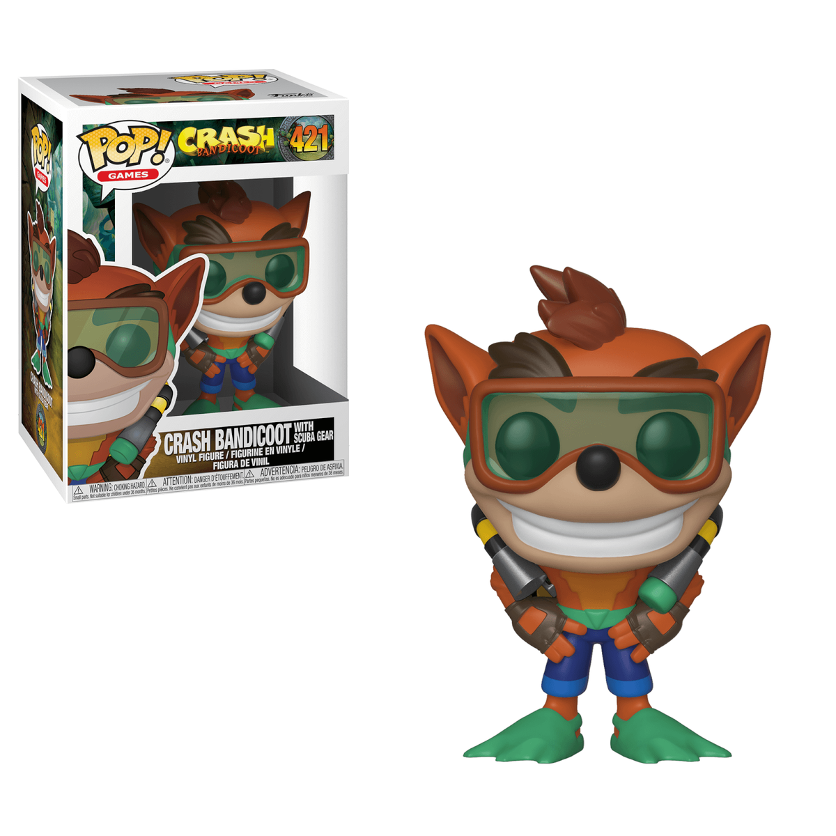 Funko Pop! Crash Bandicoot with Scuba Gear #421