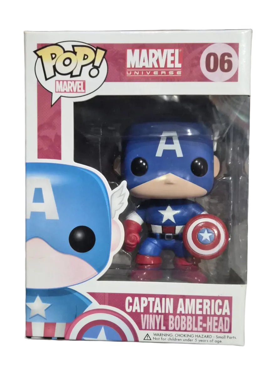 Funko Pop! Marvel Universe: Captain America #06 (Slight Sun Damage) Big Lettering