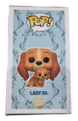 Funko Pop! Lady and the Tramp: Lady with Puppy (70th Anniversary) #1553 (Small rip on bottom)