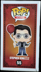 Funko Pop! Icons: Stephen King with Red Balloon (Special Edition) #55 (Small Rip on Bottom Corner)