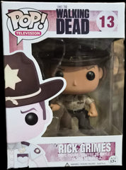 Funko Pop! The Walking Dead: Rick Grimes #13 (Sun Damage & Rip on Corner )