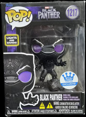 Funko Pop! Black Panther: Black Panther (Funko Exclusive, Lights and Sounds) #1217 (Shelf Wear)