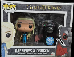 Funko Pop! Game of Thrones: Daenerys & Drogon (Metallic) (Underground Toys Exclusive) 2-Pack (Box Damage)