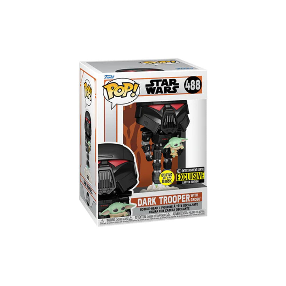Funko Pop! Dark Trooper with Grogu (Glows in the Dark) [Limited Edition] #488