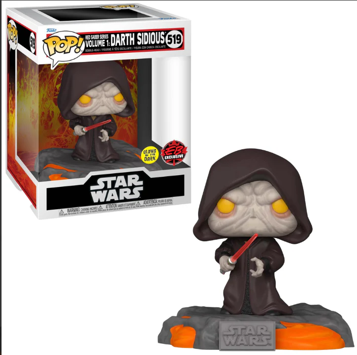 Funko Pop Star Wars - Red Saber Series Volume 1: Darth Sidious GITD EB Games EX