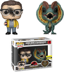 Funko Pop! Jurassick Park 25th Anniversary: Dennis Nedry & Dilophosaurus (EE Exclusive) [2-Pack]