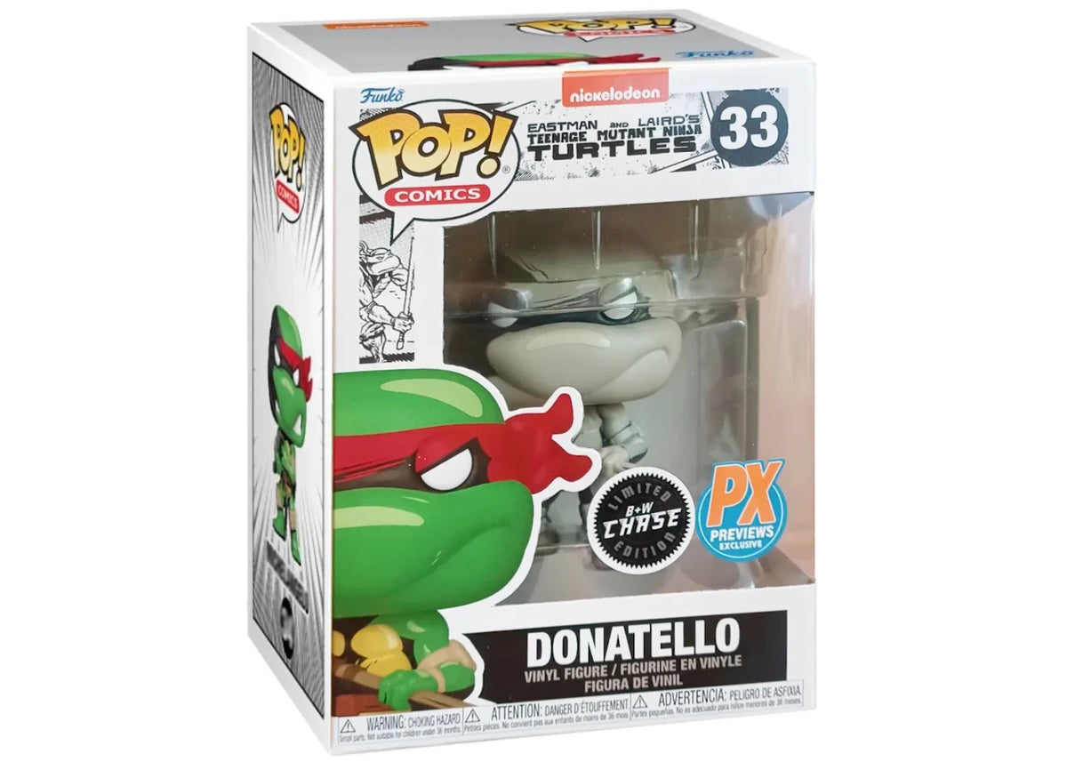 Funko Pop! Teenage Mutant Ninja Turtles: Donatello (B+W Chase) (PX Previews Exclusive) #33