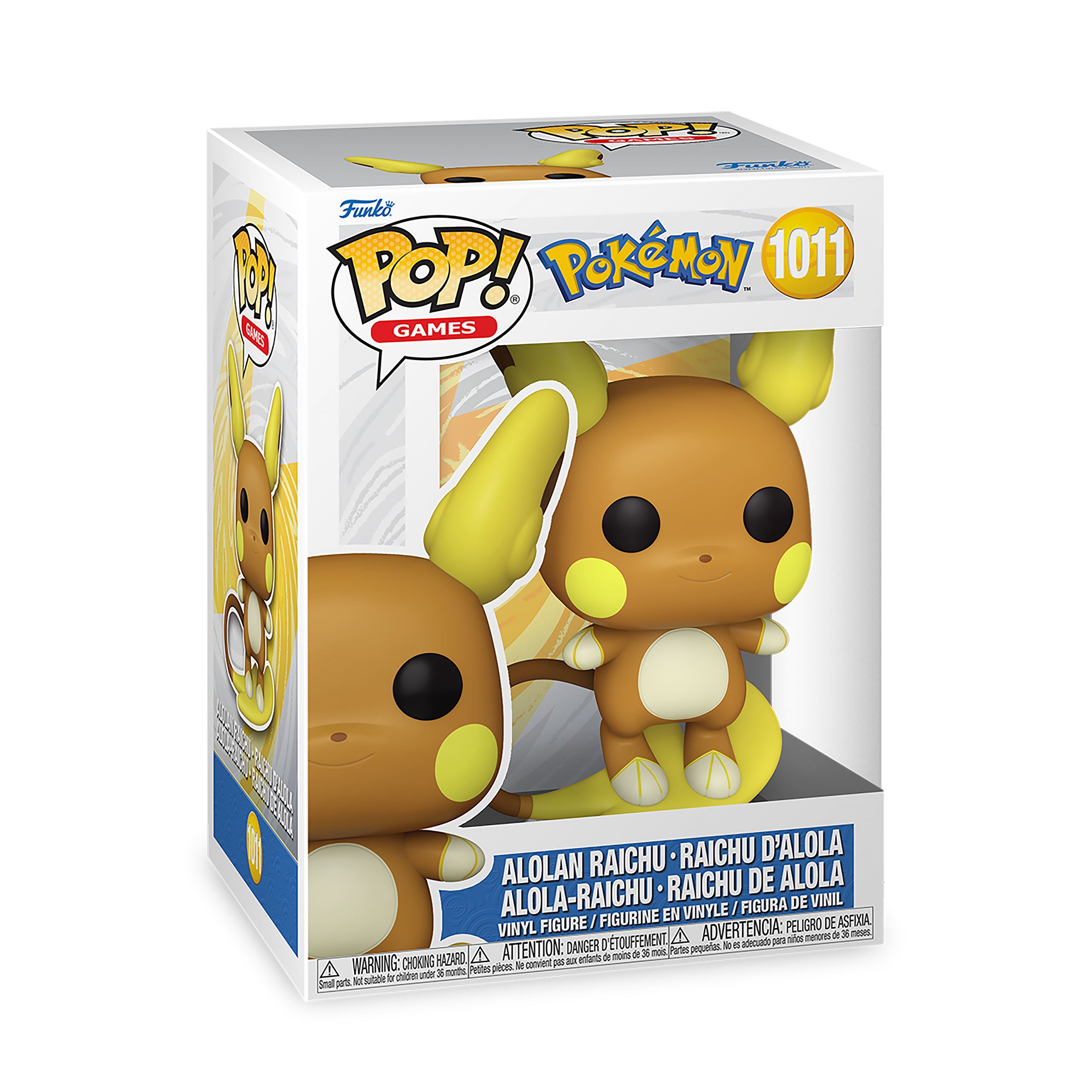Funko Pop Pokemon Alolan Raichu number 1011 in retail box