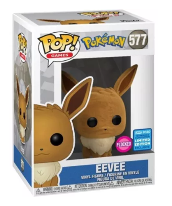 Funko Pop! Pokémon – Eevee #577 Flocked 2020 WONDROUS CON LE