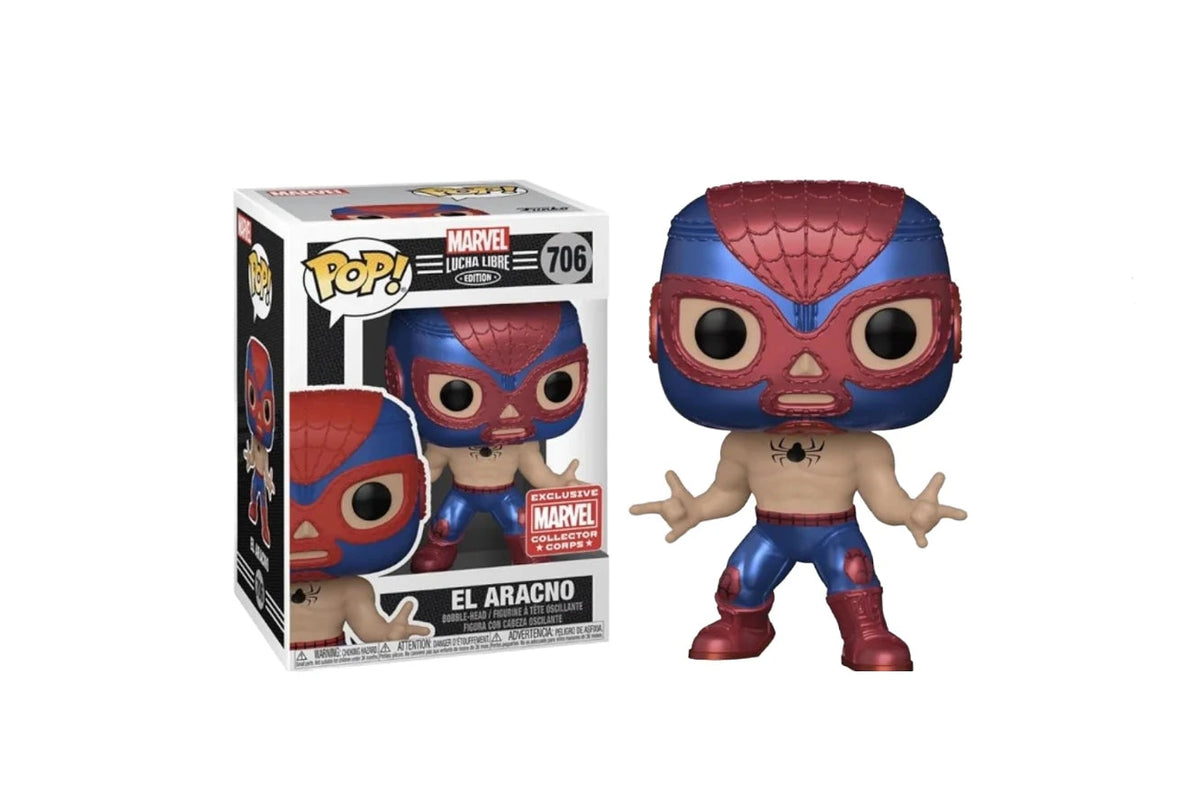 Funko Pop! Marvel Lucha Libre: El Aracno (Exclusive Collector Corps) #706