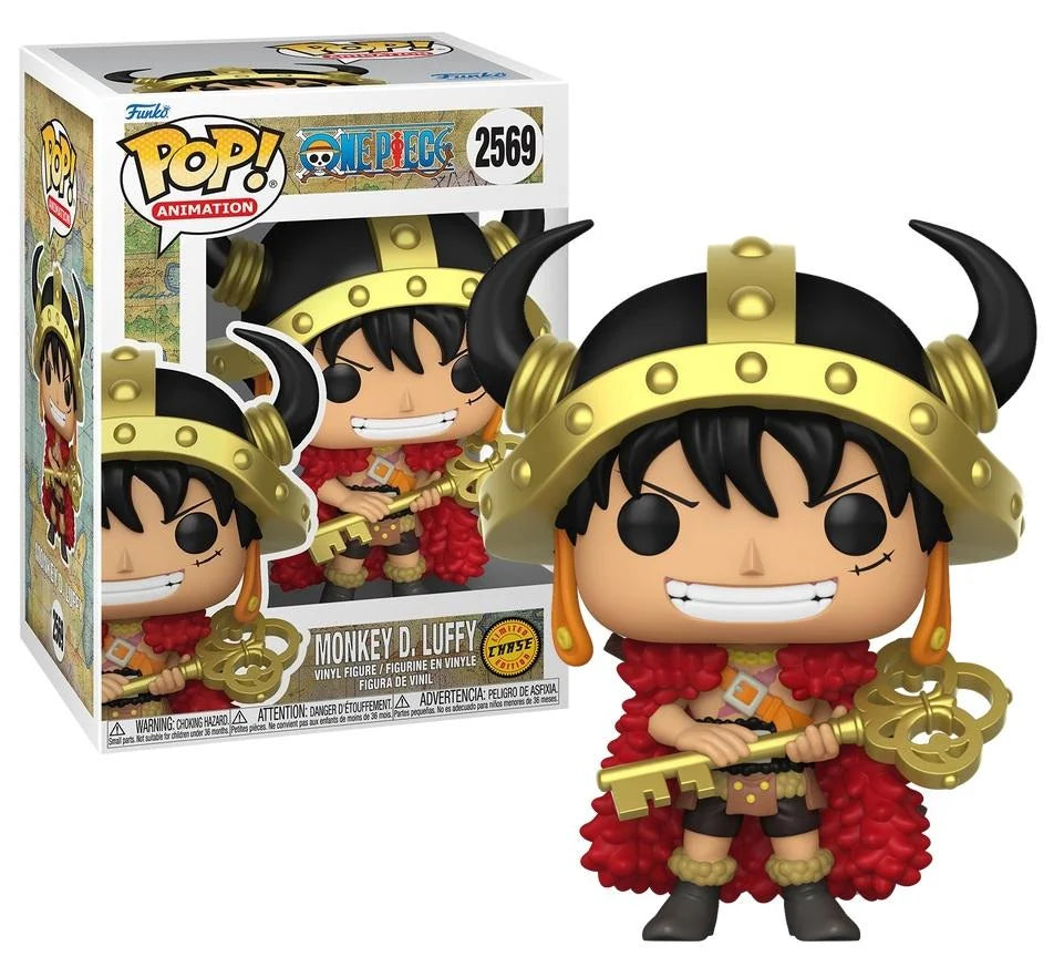 Funko Pop! One Piece: Monkey D. Luffy with Helmet (Chase) #2569 (Light ...
