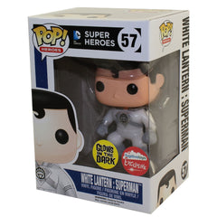 Funko Pop! DC Super Heroes White Lantern Superman #57 Glow Fugitive Toys Exclusive boxed figure