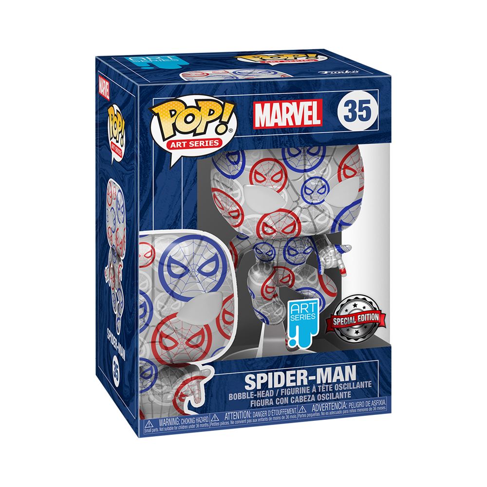 Funko Pop! Marvel: Spider-Man (Art Series) #35 (Hard Stack Included)