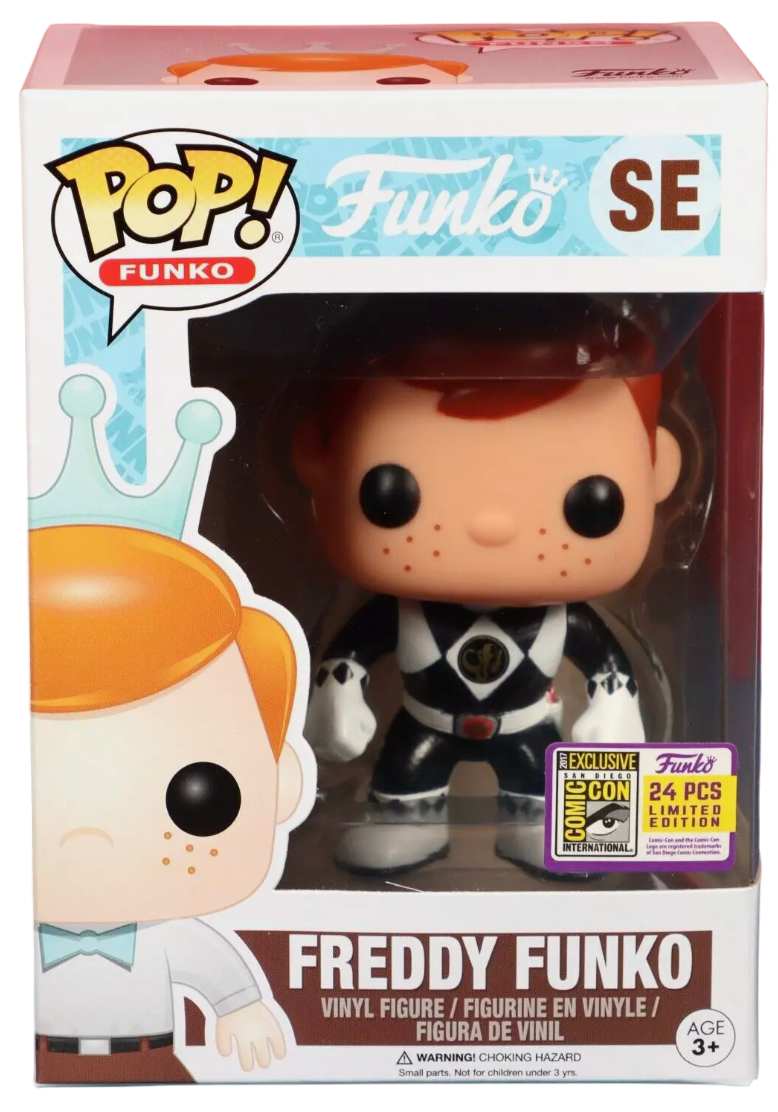 Funko Pop! Freddy Funko as Black Power Ranger (2017 SDCC 24 Pcs Limited Edition) #SE