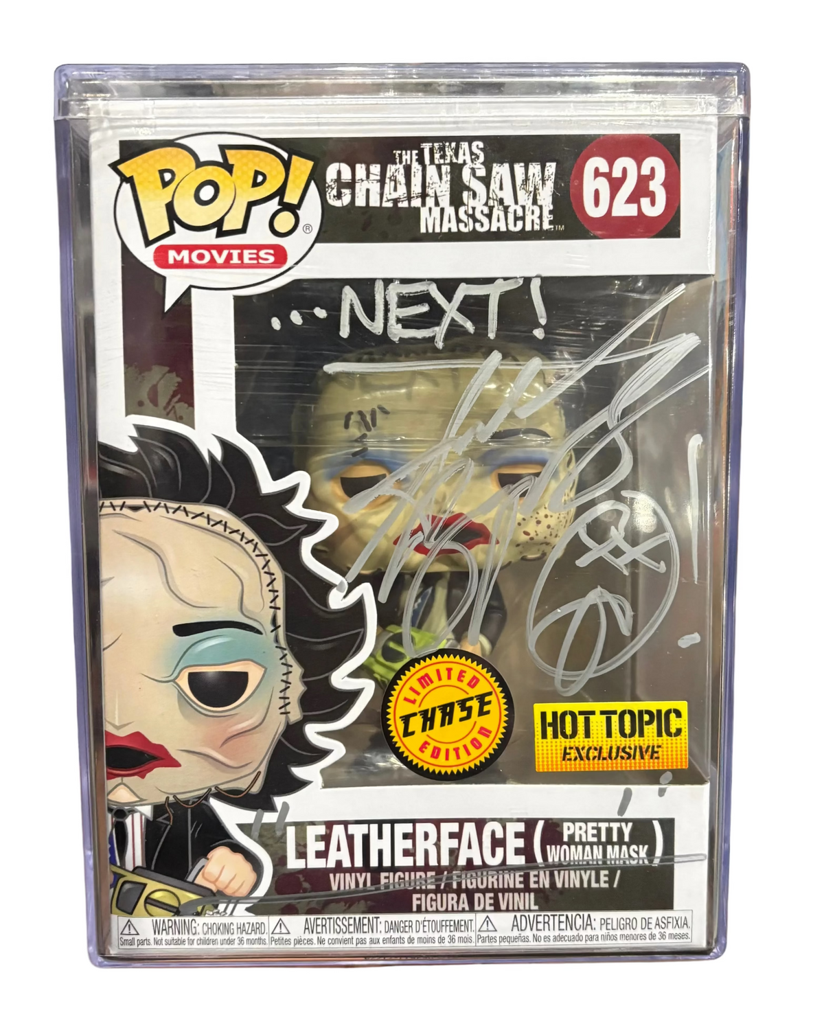 Funko Pop! Leatherface (Pretty Woman Mask) [Chase - HT Exclusive] (Signed by Andrew Bryniarski - COA) #623