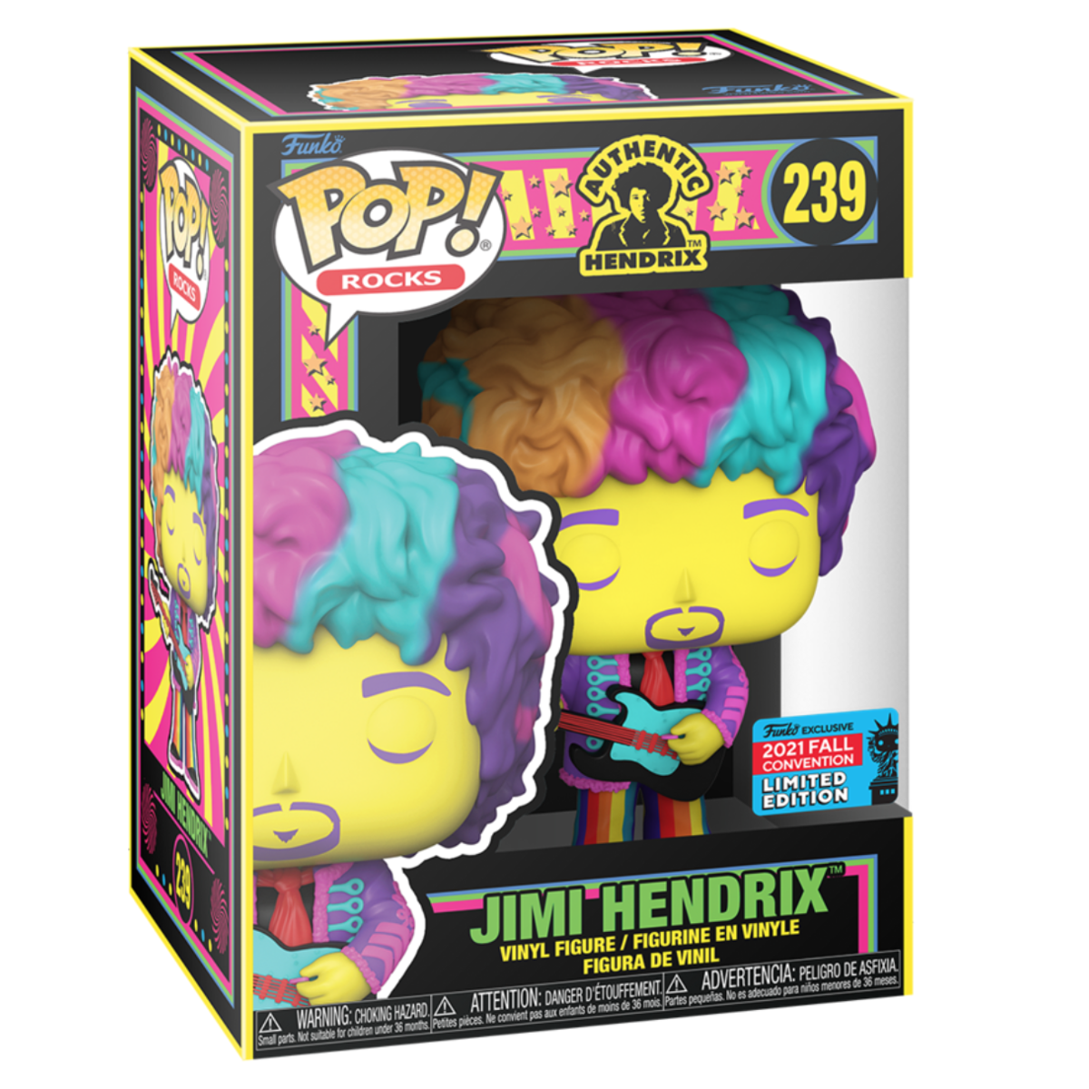 Funko Pop! Jimi Hendrix #239 2021 Fall Convention boxed figure