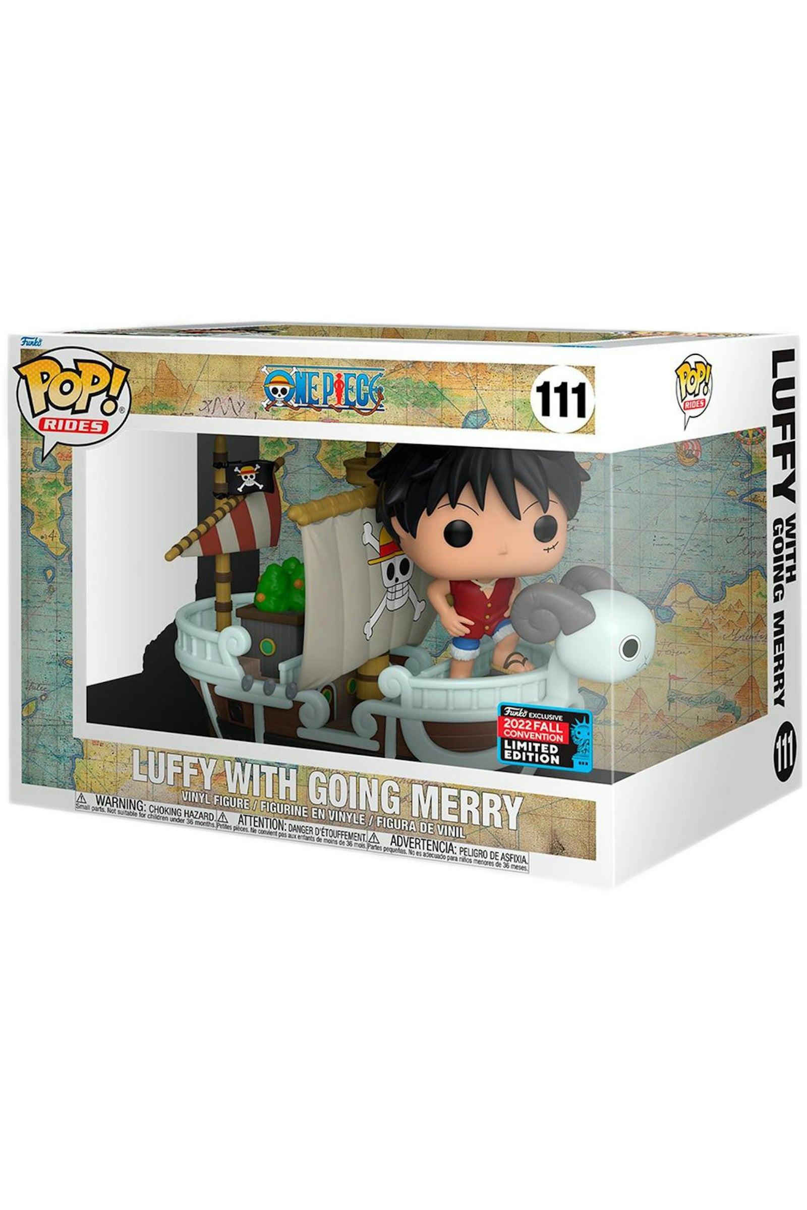 Funko Pop! One Piece: Luffy with Going Merry 2022 Fall Convention #111 boxed collectible