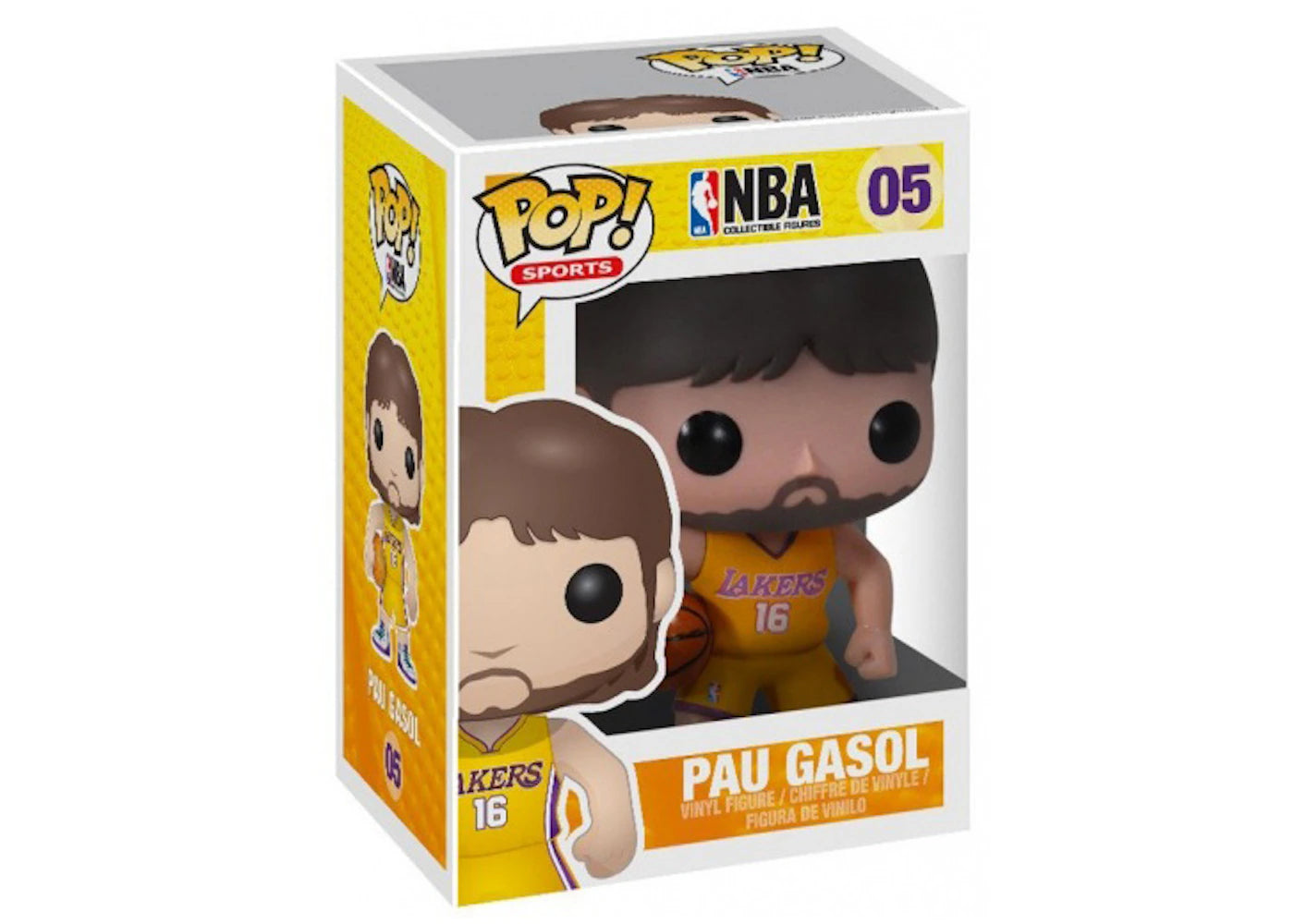 Funko Pop NBA Los Angeles Lakers Pau Gasol number 05 in box