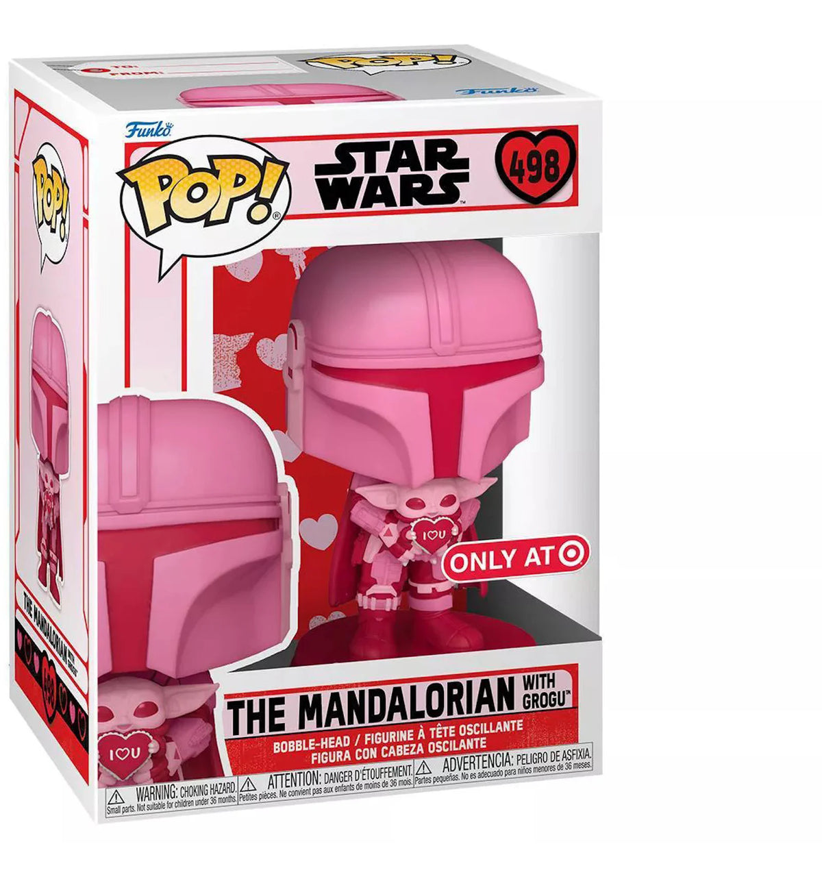 Funko Pop Star Wars The Mandalorian with Grogu Valentine Target Exclusive number 498