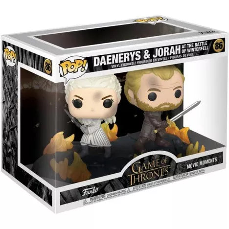 Funko Pop Game of Thrones Daenerys and Jorah at the Battle of Winterfell number 86 boxed Movie Moment