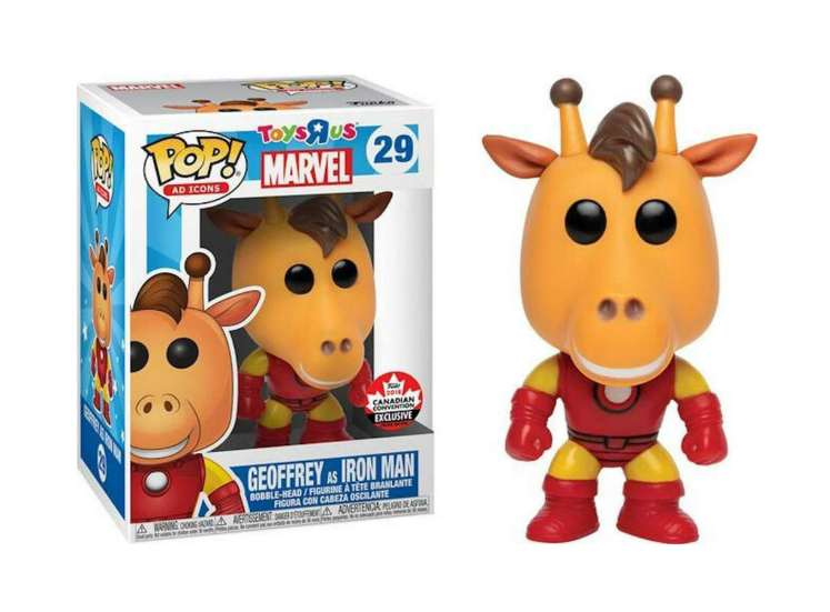 Pop Ad Icons 3.75 Inch Action Figure Toys R Us - Geoffrey as Iron Man #29