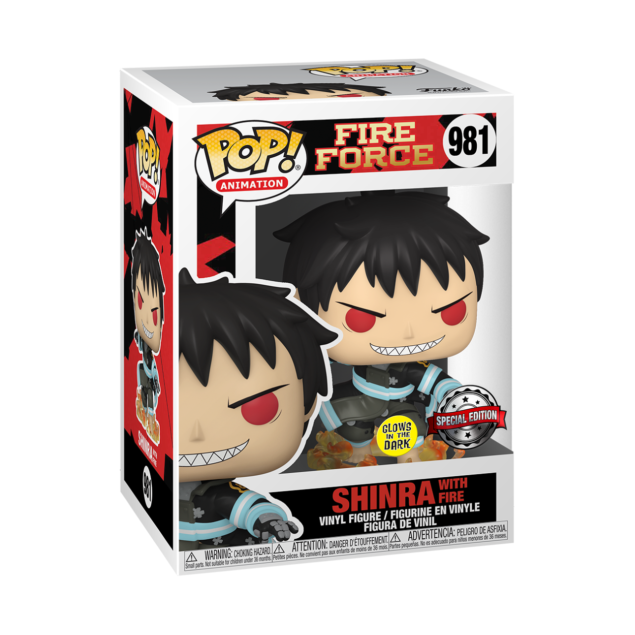 Funko Pop Shinra with Fire Glow Funko Special Edition 981 boxed