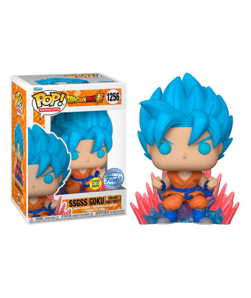 Funko Pop! Dragon Ball Super: SSGSS Goku (Kaio-Ken Times Twenty) (Glow) (Special Edition) #1256