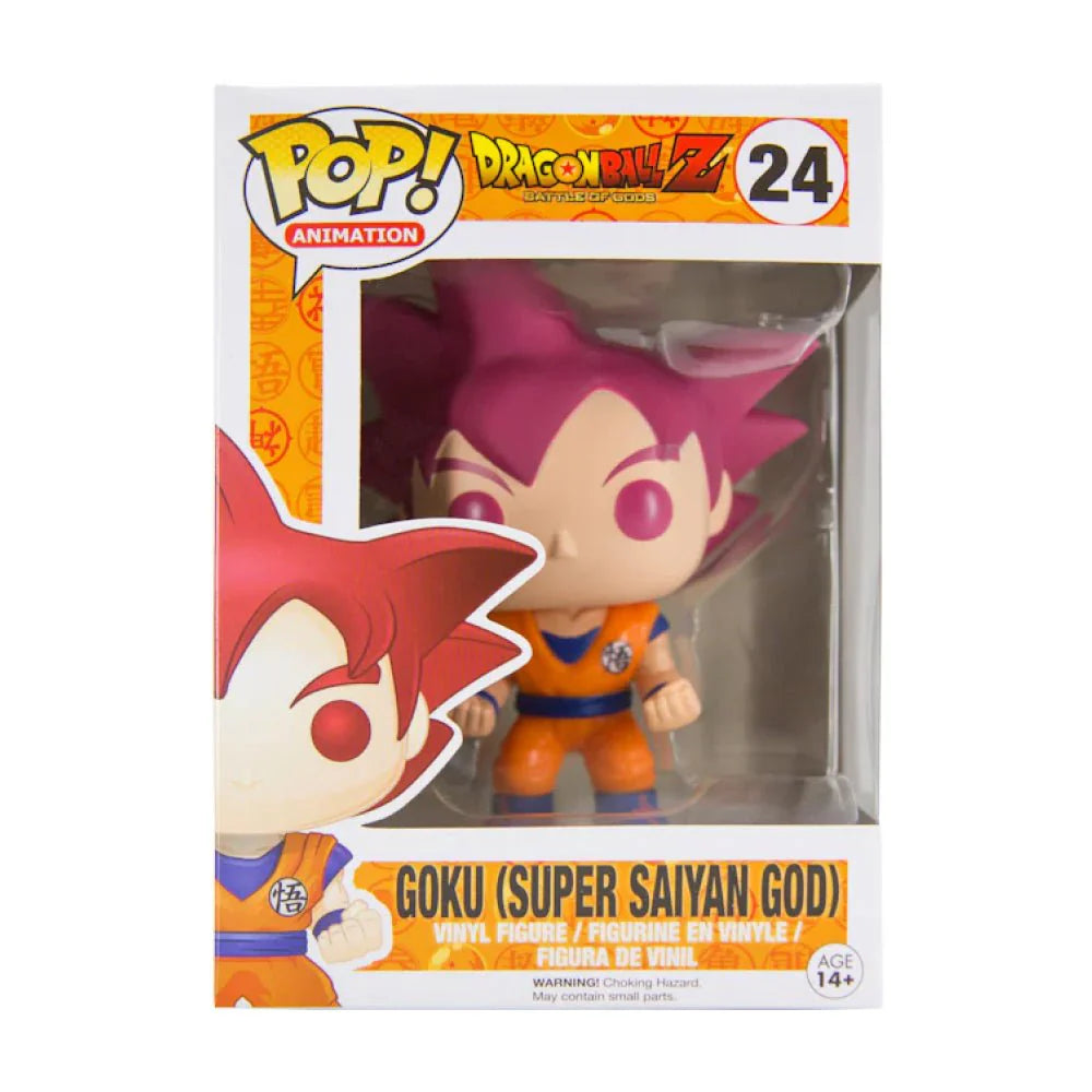 Funko Pop! Dragon Ball Z: Goku (Super Saiyan God) #24 small ding on bottom