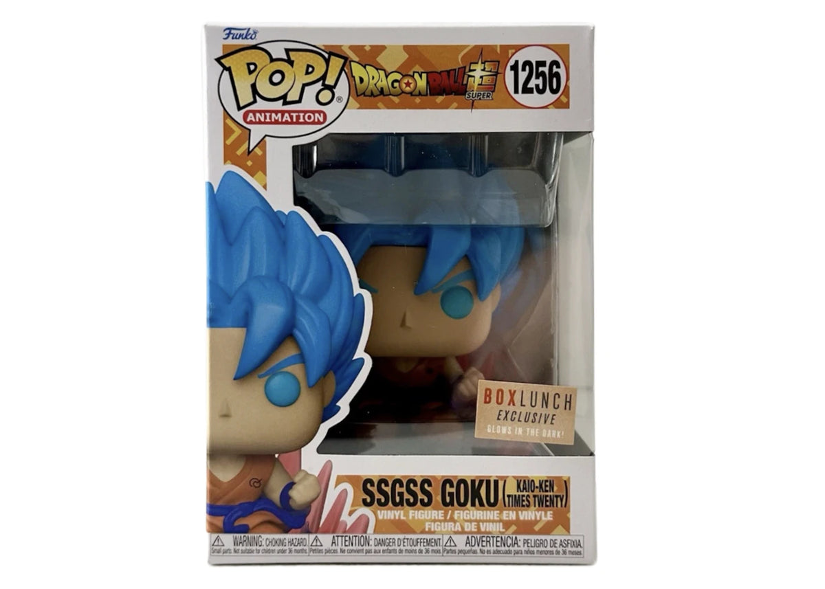 Funko Pop! Dragon Ball Super: SSGSS Goku (Kaio-Ken Times Twenty) (Glow) (BoxLunch Exclusive) #1256